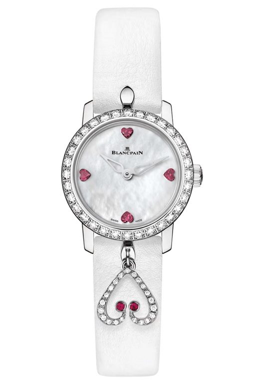 Blancpain Ladybird Ultraplate Hearts White Gold Diamond Ostrich Ladies Watch - 0063 1997 58A