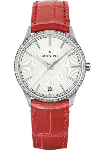 Zenith Elite Classic Watch - Steel - Silver Dial - Leather Strap - 16.3200.670/01.C831