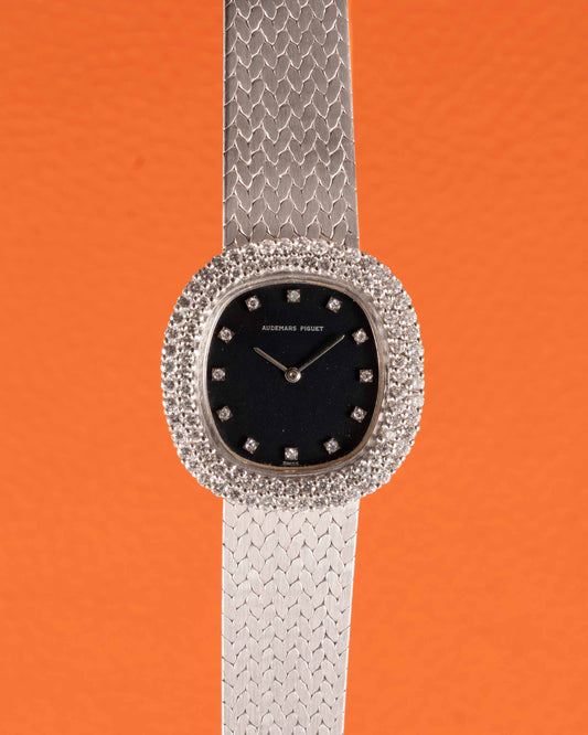 Audemars Piguet Cobra White Gold Vintage Watch with Diamond Bezel (1970s)