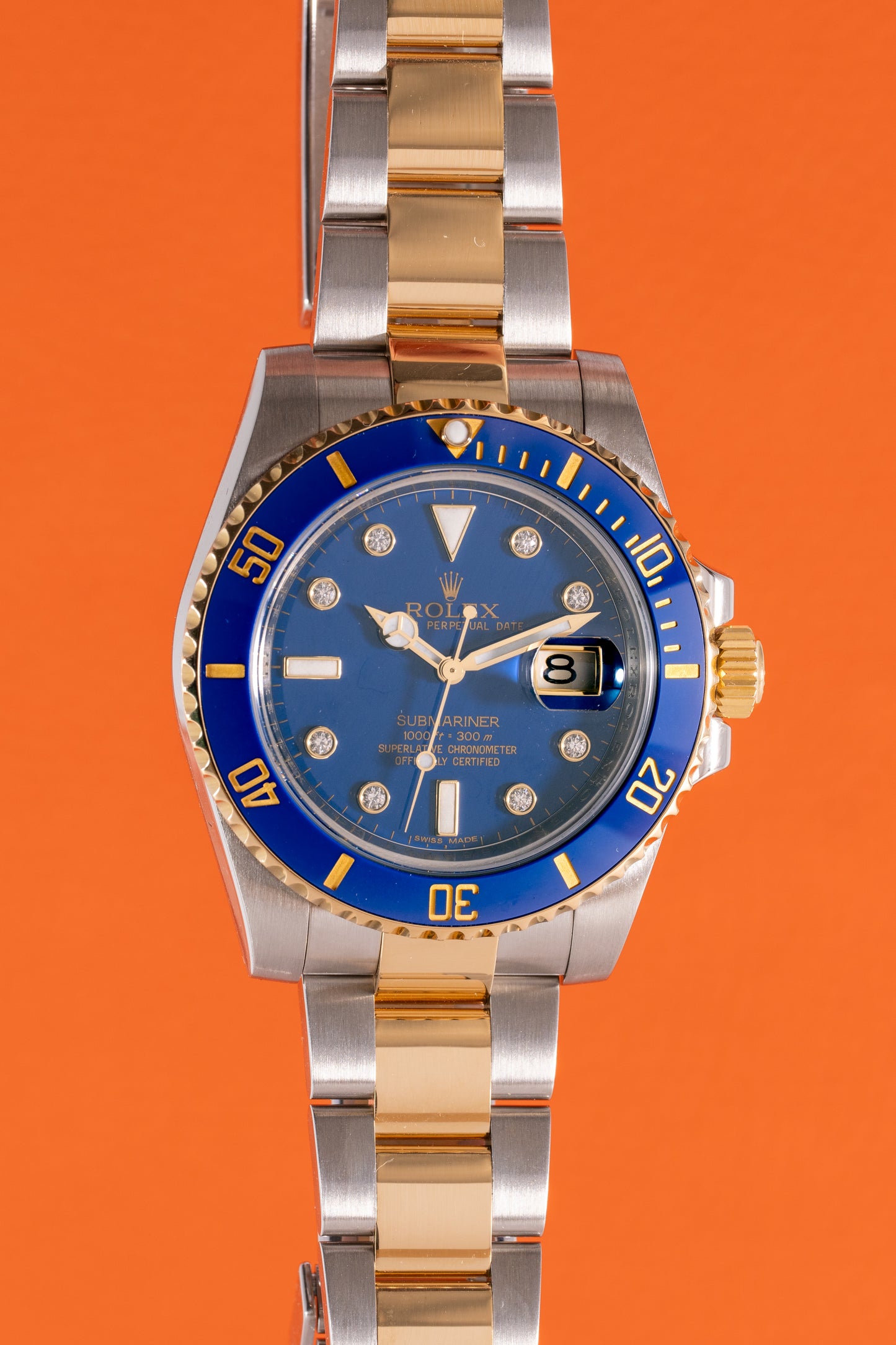 Rolex Submariner Date 40mm 116613LB Bluesy with Factory Serti Dial 2010