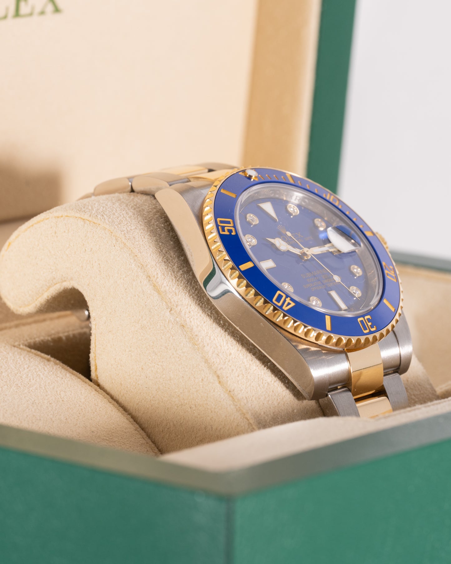 Rolex Submariner Date 40mm 116613LB Bluesy with Factory Serti Dial 2010