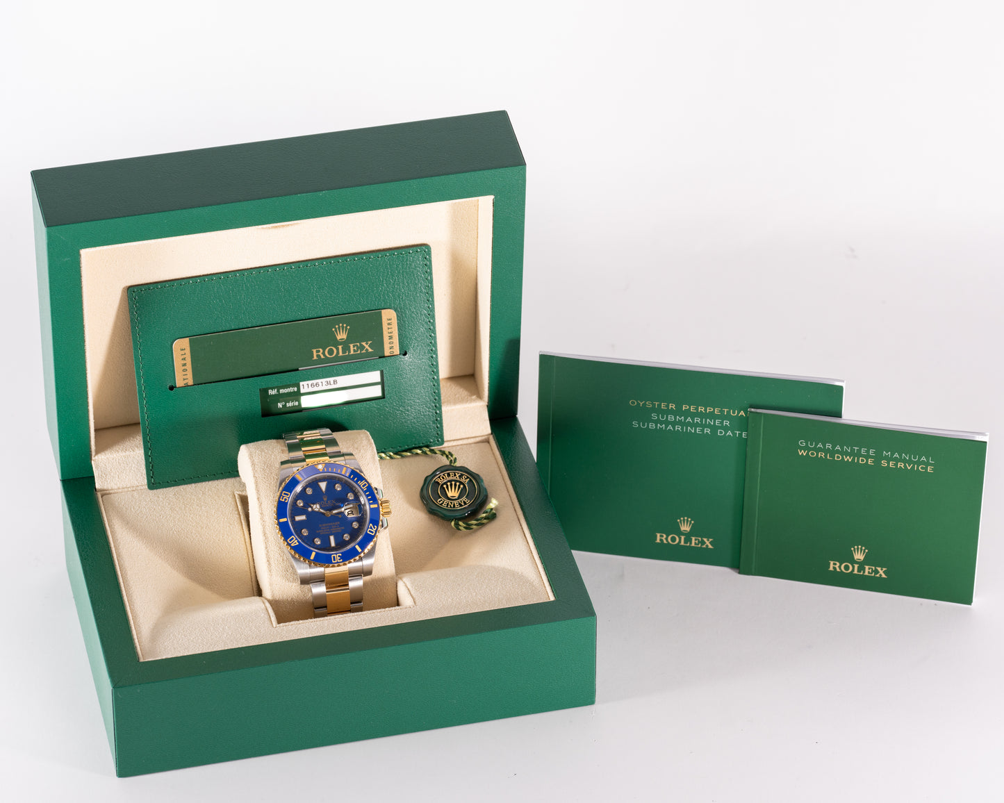 Rolex Submariner Date 40mm 116613LB Bluesy with Factory Serti Dial 2010