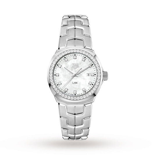 TAG Heuer - Link 32mm Diamond Bezel Ladies Watch - WBC1316.BA0600