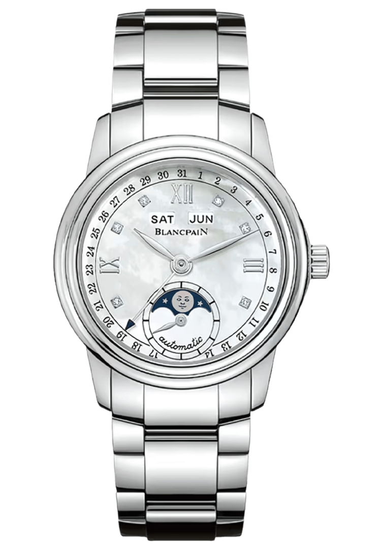 Blancpain Ladybird Quantieme Complet Mother of Pearl Steel Ladies Watch - 2360 1191A 71A