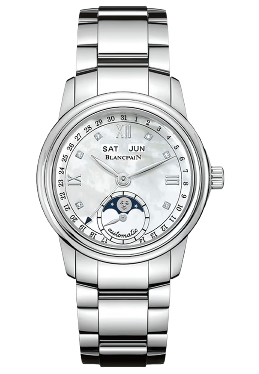 Blancpain Ladybird Quantieme Complet Mother of Pearl Steel Ladies Watch - 2360 1191A 71A