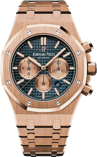 Audemars Piguet Royal Oak Chronograph Rose Gold Blue Index 41mm Rose Gold Bracelet | 26331OR.OO.1220OR.01