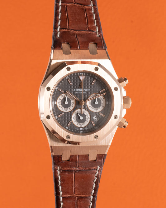 Audemars Piguet Royal Oak 39mm 26022OR.OO.D098CR.02 Rose Gold Chronograph Gray Dial 2012