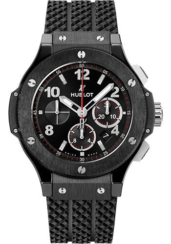 Hublot Big Bang Original Black Magic Watch - 44 mm - Carbon Fiber Dial - Black Structured Rubber Strap - 301.CM.130.RX