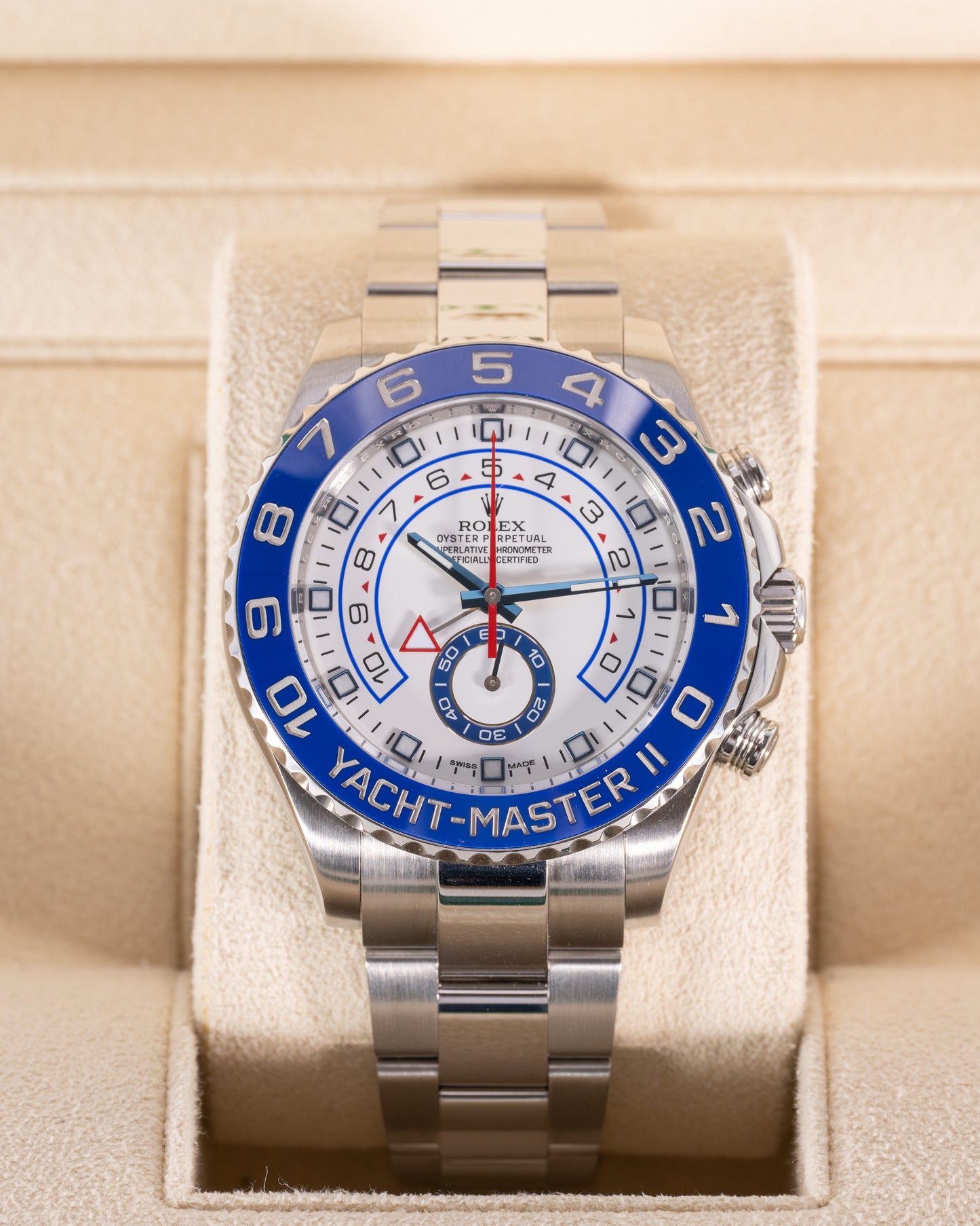 Rolex Yachtmaster II 44mm 116680 Blue Ceramic Steel Chronograph Regatta Timer 2016