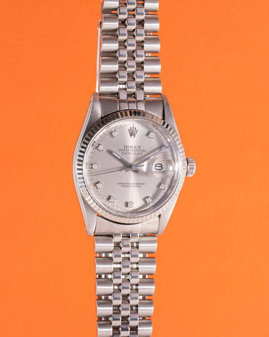 Rolex Datejust 36mm 16014 Silver Dial with Diamond Markers