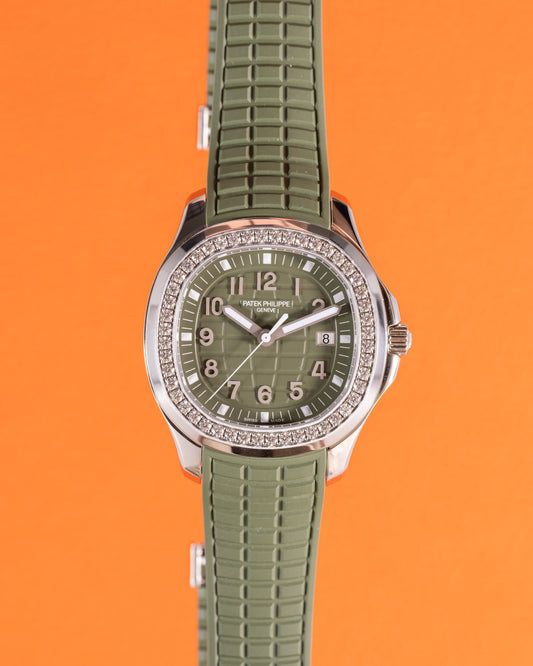 Patek Philippe Aquanaut 38.8mm 5267/200A Green with Factory Diamonds 2022