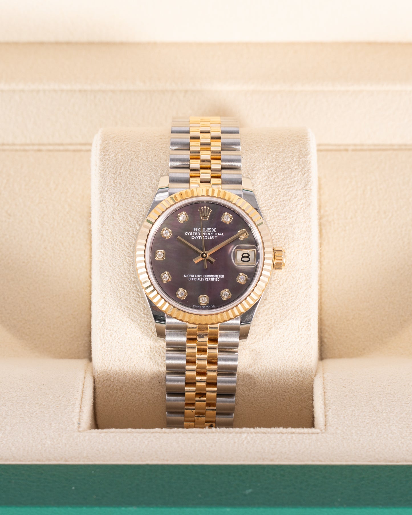 Rolex Datejust 31mm 278273-0024 Two Tone Yellow, Fluted with Mother Of Pearl Diamond Marker 2020