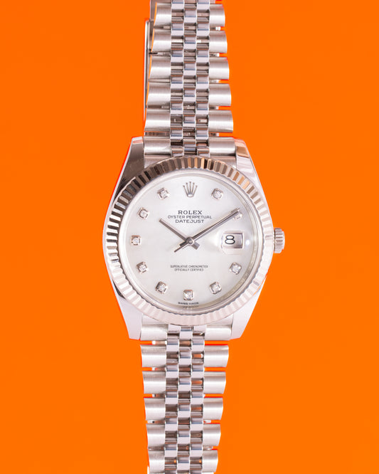 Rolex Datejust 41mm 126334 Mother of Pearl Diamond Dial on Jubilee and Fluted 2018