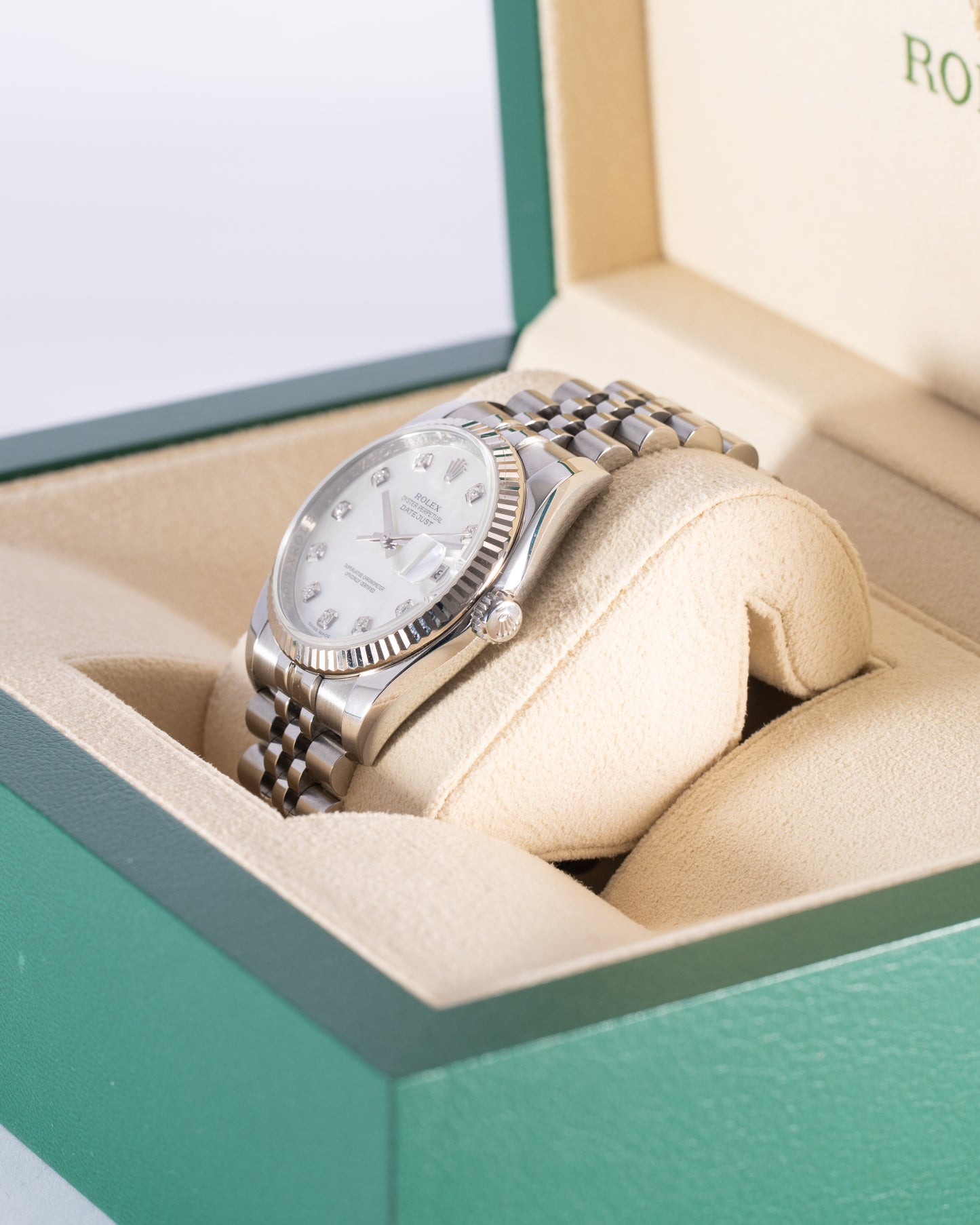 Rolex Datejust 36mm 116234 Mother Of Pearl Diamond Fluted Jubilee