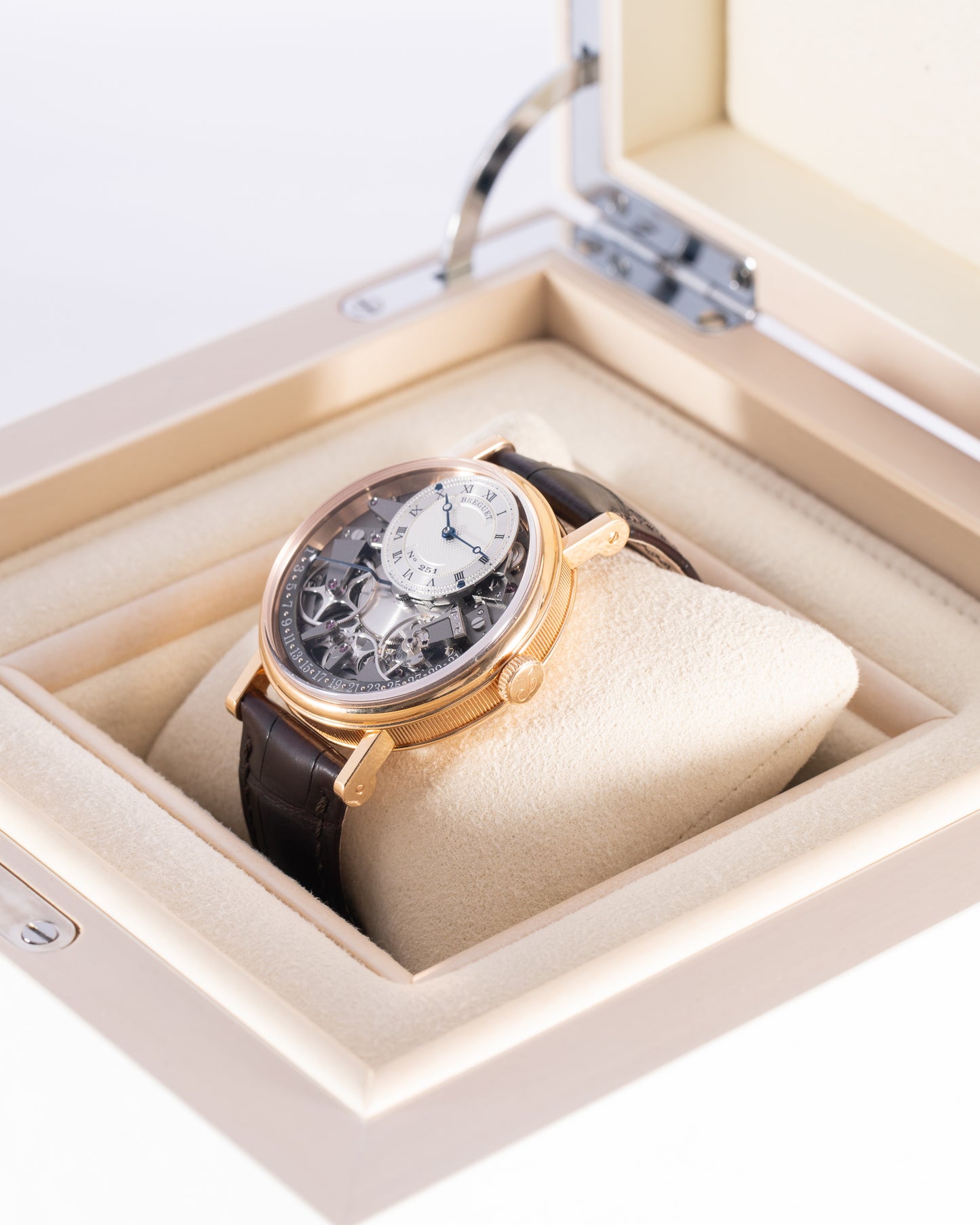 Breguet Tradition Quantieme Retrograde 40mm 7597BR/G1/9WU Rose Gold Skeleton Dial