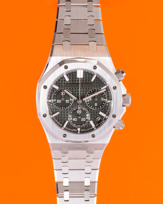 Audemars Piguet Royal Oak 41mm 26240ST.OO.1320ST.04 Green 50th Anniversary Chronograph 2022