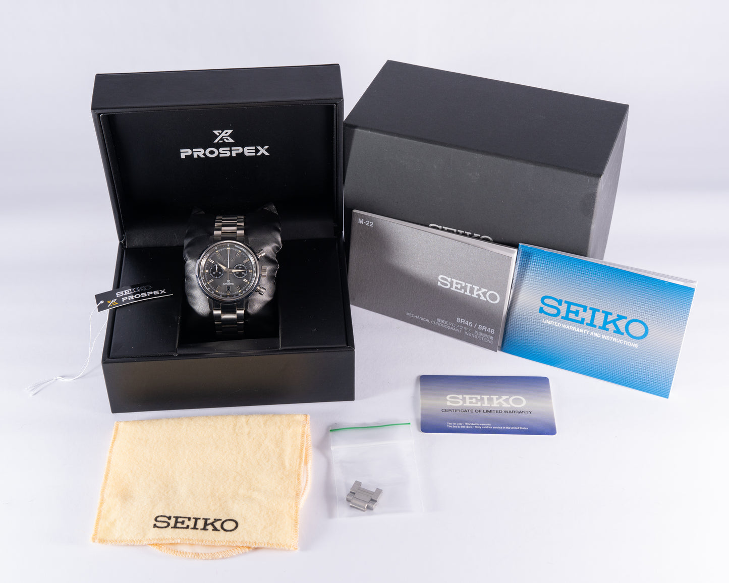 Seiko Prospex Speedtimer SRQ037 Gray Dial Chronograph Date 8R46 movement