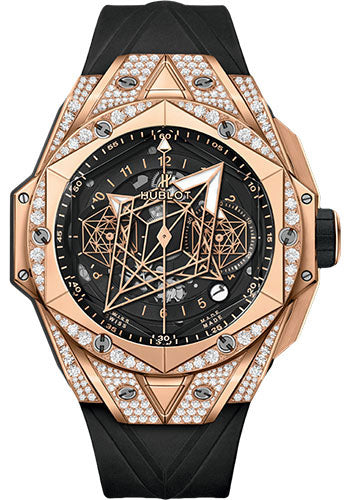 Hublot Big Bang Sang Bleu II King Gold PavŽ Watch - 45 mm - Black Dial - 418.OX.1108.RX.1604.MXM20