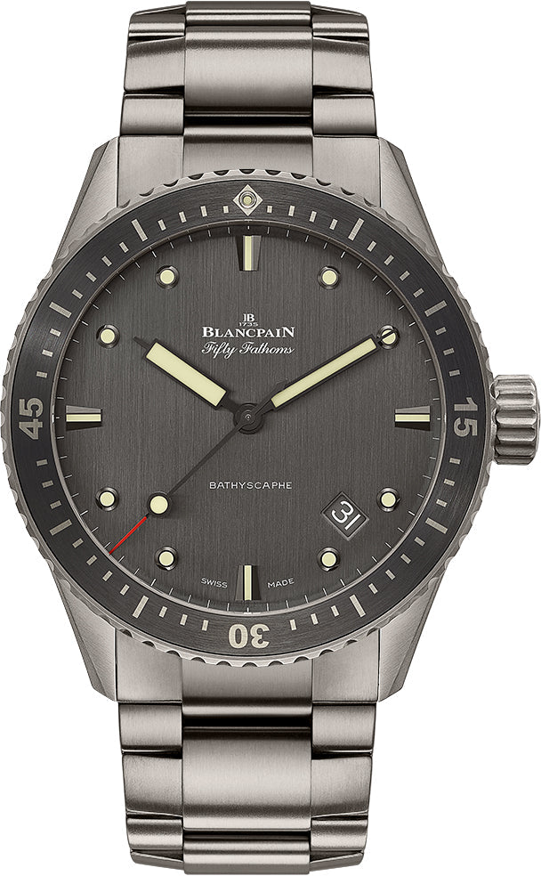 Blancpain Fifty Fathoms Bathyscaphe Grey Titanium Men's Watch - 5000 1210 98S