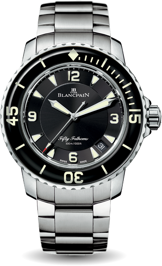 Blancpain Fifty Fathoms Automatique Black Dial Steel Men's Watch - 5015 1130 71S