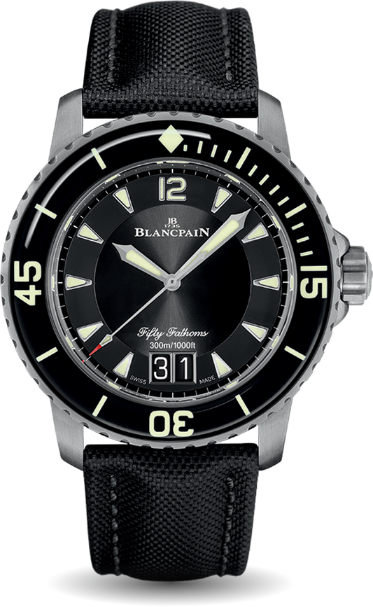 Blancpain Fifty Fathoms Grande Date Black Sail-Canvas Men's Watch - 5050 12B30 B52A