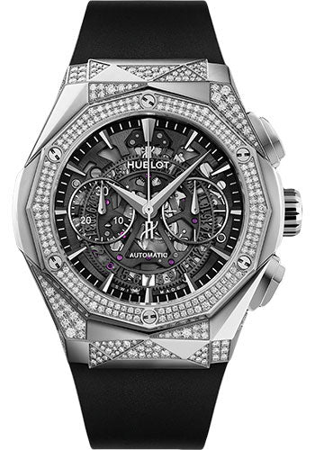 Hublot Classic Fusion Aerofusion Chronograph Orlinski Titanium Alternative PavŽ Watch - 45 mm - Sapphire Crystal Dial - 525.NX.0170.RX.1804.ORL18