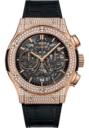 Hublot Classic Fusion Aerofusion King Gold PavŽ Watch - 45 mm - Sapphire Dial - 525.OX.0180.LR.1704