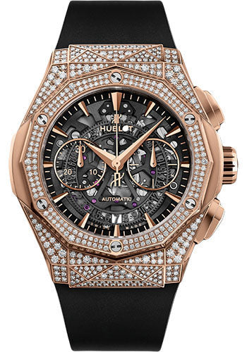 Hublot Classic Fusion Aerofusion Chronograph Orlinski King Gold PavŽ Watch - 45 mm - Sapphire Crystal Dial - 525.OX.0180.RX.1704.ORL19