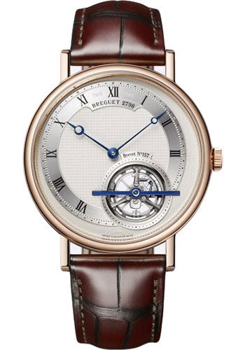 Breguet Classique Tourbillon Extra-Plat Anniversaire 5365 - Rose Gold Case - Silver Dial - Brown Leather Strap Limited Edition of 35 - 5365BR/15/9WU