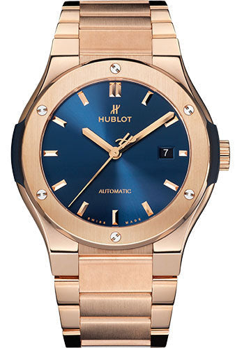 Hublot Classic Fusion Blue King Gold Bracelet Watch - 548.OX.7180.OX