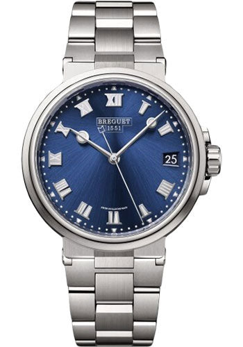 Breguet Marine 5517 - Titanium Case - Blue Dial - Metal Bracelet - 5517TI/Y1/TZ0