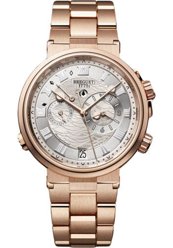 Breguet Marine Alarme Musicale 5547 - Rose Gold Case - Silver Dial - Bracelet - 5547BR/12/RZ0