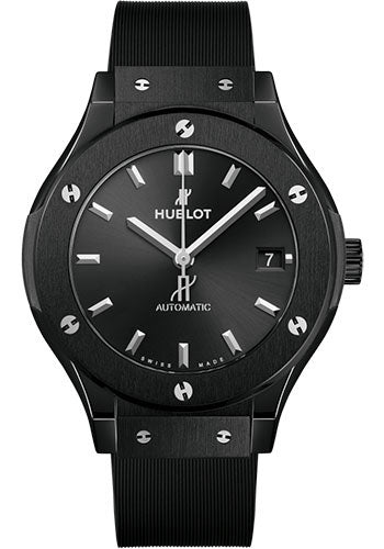 Hublot Classic Fusion Black Magic Watch - 38 mm - Black Dial - Black Lined Rubber Strap - 565.CM.1470.RX