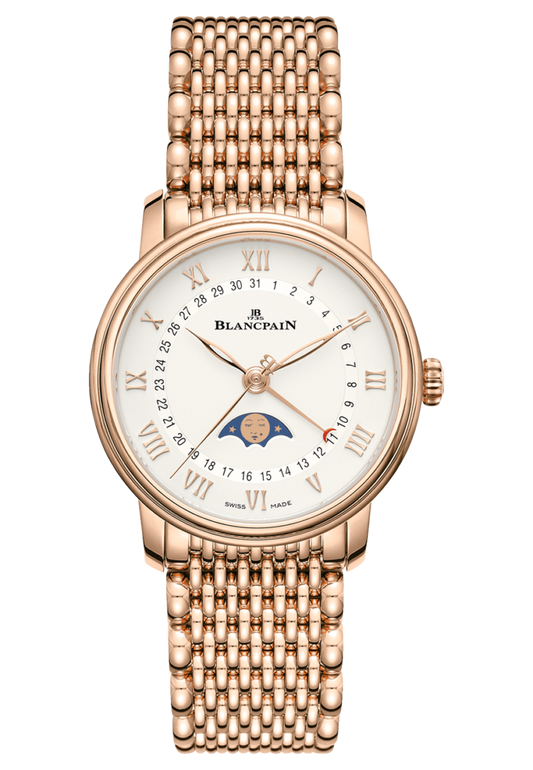 Blancpain Villeret Quantieme Phases de Lune Red Gold Ladies Watch - 6126 3642 MMB