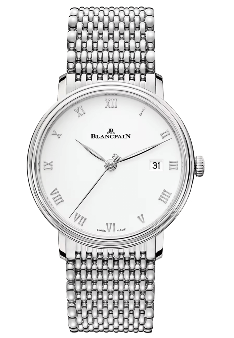 Blancpain Villeret Ultraplate Date Steel Ultra-Slim Men's Watch - 6224 1127 MMB