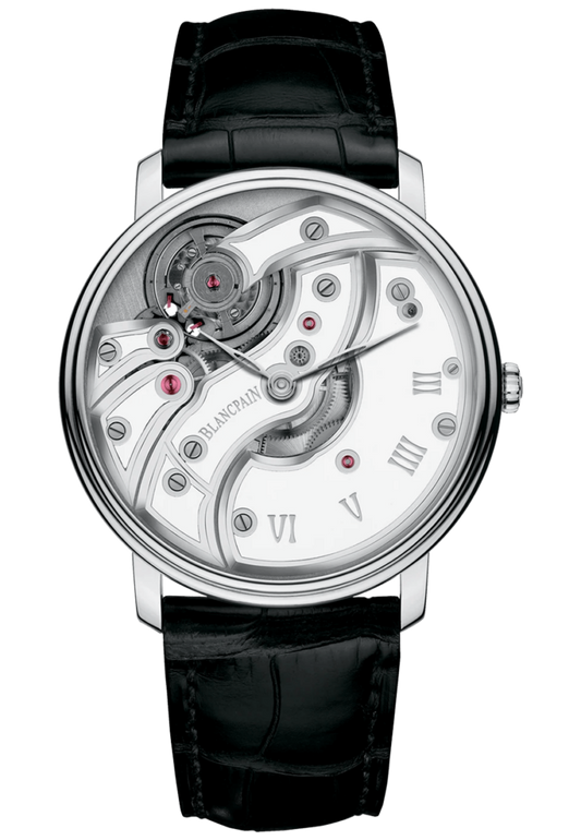 Blancpain Villeret Mouvement Inverse White Ultra-Slim Men's Watch - 6616 1527 55B