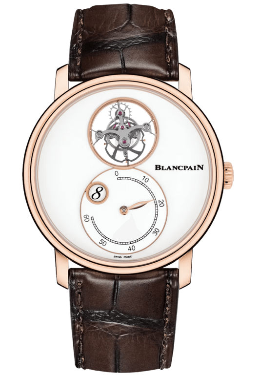 Blancpain Villeret Tourbillon Heure Sautante Minutes Retrograde Alligator Men's Watch - 66260 3633 55B