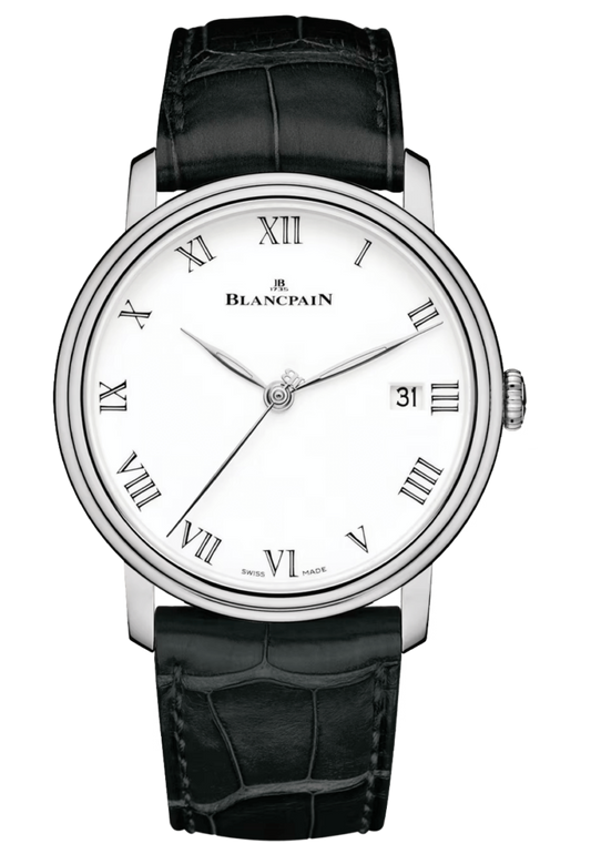 Blancpain Villeret 8 Jours White Gold Black Alligator Men's Watch - 6630 1531 55B