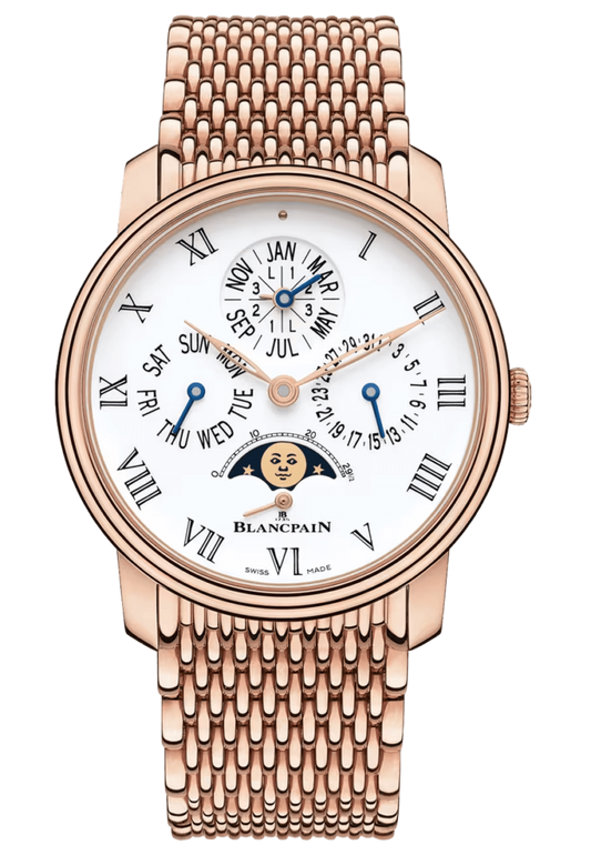 Blancpain Villeret Quantieme Perpetuel 8 Jours Red Gold Men's Watch - 6659 3631 MMB