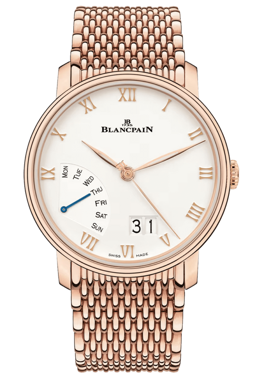 Blancpain Villeret Grande Date Jour Retrograde Red Gold Men's Watch - 6668 3642 MMB