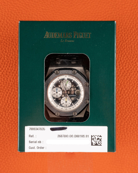 Audemars Piguet Royal Oak Offshore Chronograph 26078IO.OO.D001VS.01 Rubens Barrichello Limited Edition Titanium Skeleton Dial 2007 44mm
