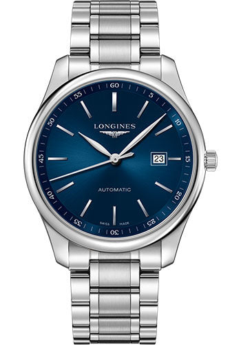 Longines Master Collection Watch - 42 mm Steel Case - Blue Dial - Bracelet - L2.893.4.92.6