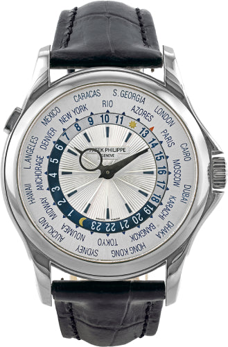 Patek Philippe Complications World Time White Gold Silver Dial | 5130G-019