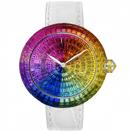 Jacob & Co. Brilliant Full Baguette Rainbow White Gold 38 mm BA534.30.HR.HR.A