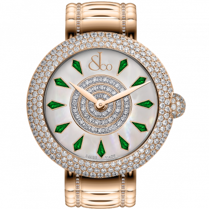 Jacob & Co. Brilliant Half Pave Rose Gold Couture Tsavorites 38 mm BQ020.40.RH.KD.A40RA