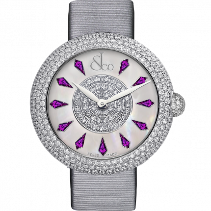 Jacob & Co. Brilliant Half Pave Amethyst Sapphires 44 mm BQ030.10.RH.KH.A