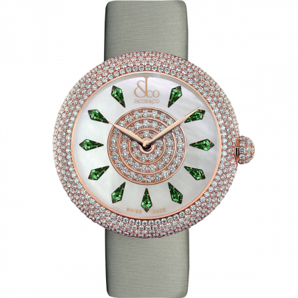 Jacob & Co. Brilliant Half Pave Rose Gold Tsavorites 44 mm BQ030.40.RH.KD.A