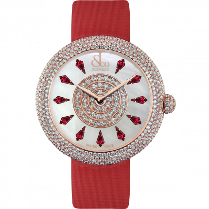 Jacob & Co. Brilliant Half Pave Rose Gold Ruby 44 mm BQ030.40.RH.KE.A