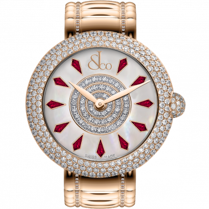 Jacob & Co. Brilliant Half Pave Rose Gold Couture Ruby 44 mm BQ030.40.RH.KE.A40RA