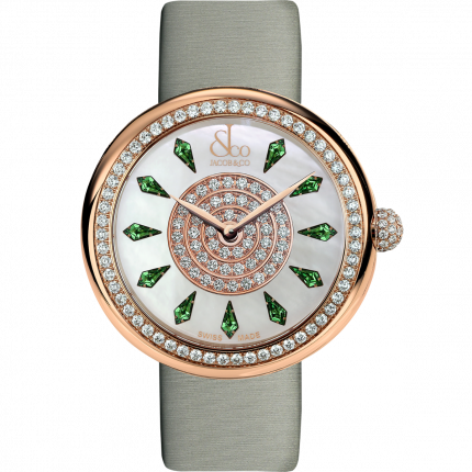 Jacob & Co. Brilliant One Row Rose Gold Tsavorites 44 mm BQ030.40.RO.KD.A